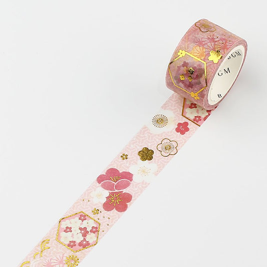 BGM Japanese Vermilion Plum Washi Tape