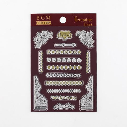 BGM Retro Line Clear Stamp