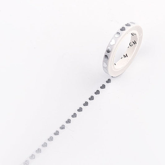 BGM Silver Heart Washi Tape