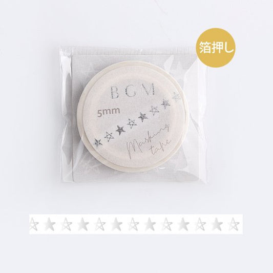 BGM Silver Star Washi Tape