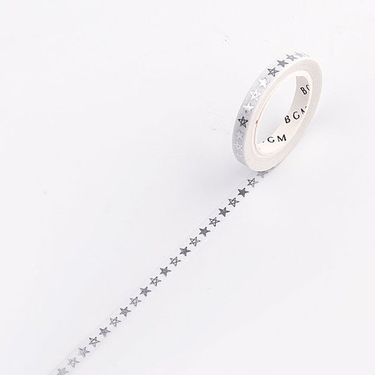 BGM Silver Star Washi Tape