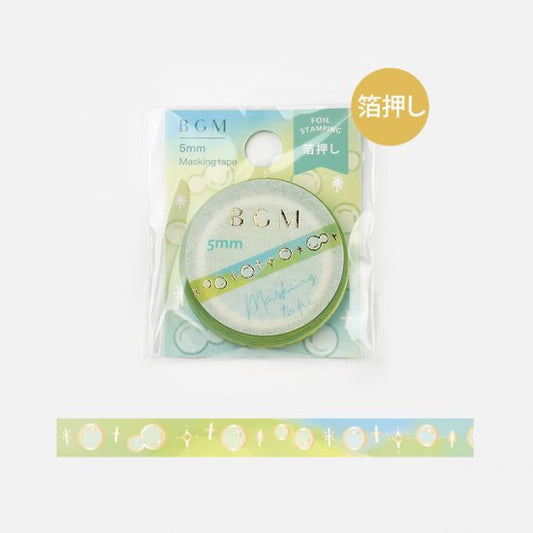 BGM Gold Soap Bubbles Washi Tape