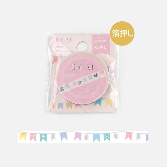 BGM Silver Garland Washi Tape