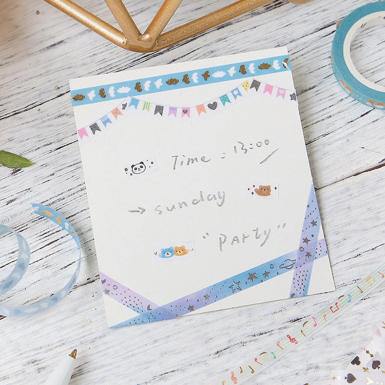 BGM Silver Garland Washi Tape