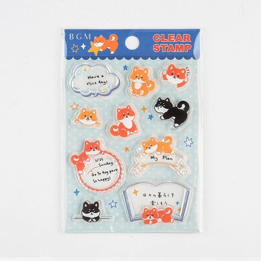 BGM Memo Shiba Inu Clear Stamp