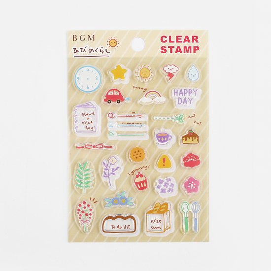 daily life planner stamps clear week day stamp notebook journal