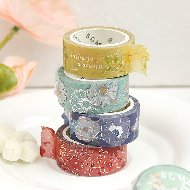 BGM Blossom Maroon Washi Tape