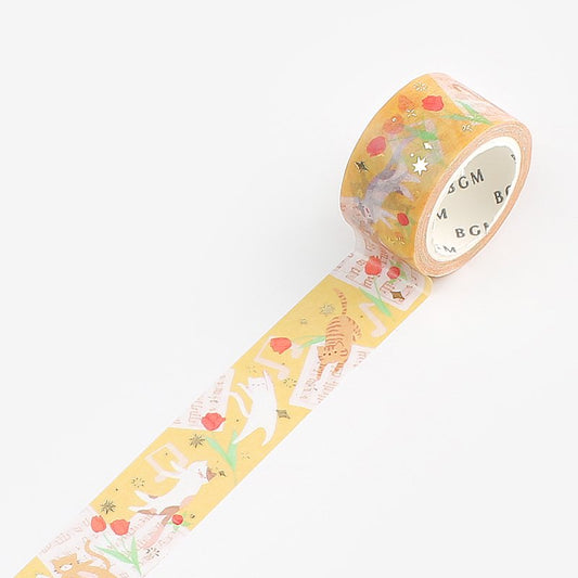 BGM Cat Song Washi Tape