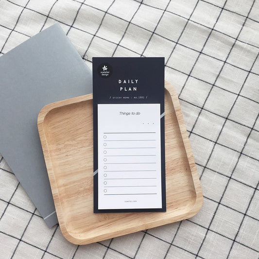 Suatelier Daily Plan Sticky Memo Black