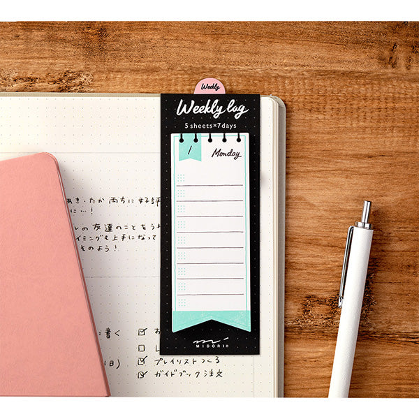 Midori Sticky Notes Journal Weekly Ribbon