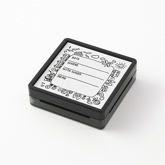 Midori Paintable Stamp Pre-inked Going-out Record