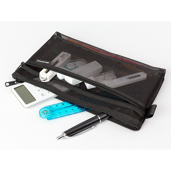 Midori Mesh Pen Pouch Black A