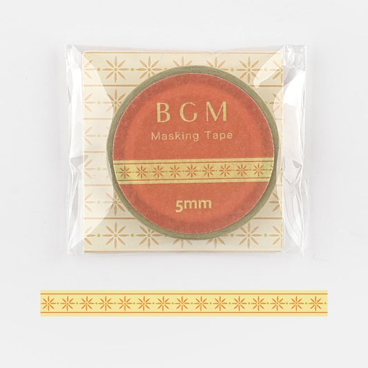BGM Washi Tape Woven Ribbon Yellow