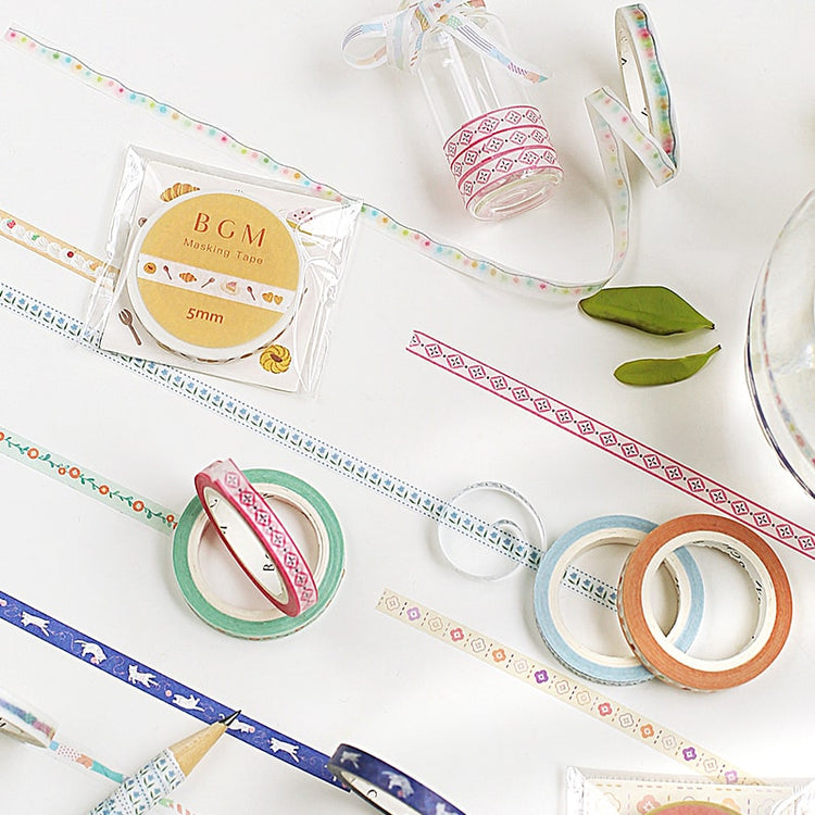 BGM Washi Tape Woven Ribbon Yellow