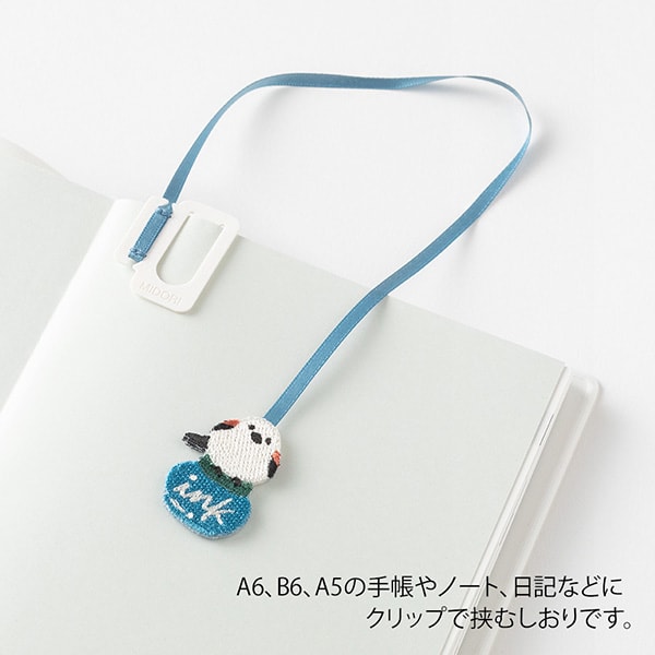 Midori Embroidery Bookmarker Schwanzmeise