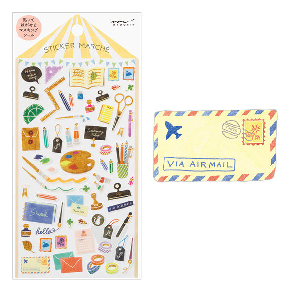 Midori Aufkleber 2380 Marken-Briefpapier-Aufkleber – WashiWednesday