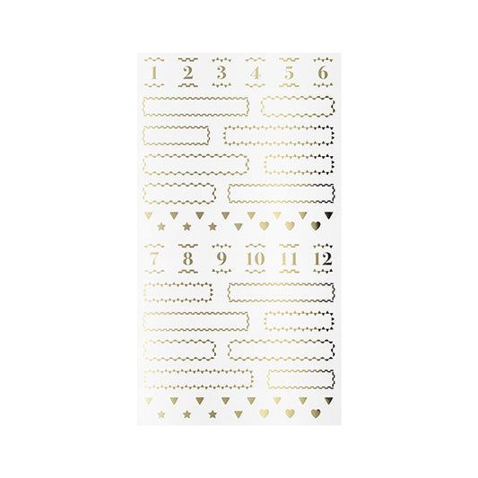 Midori Sticker 2390 Title Gold