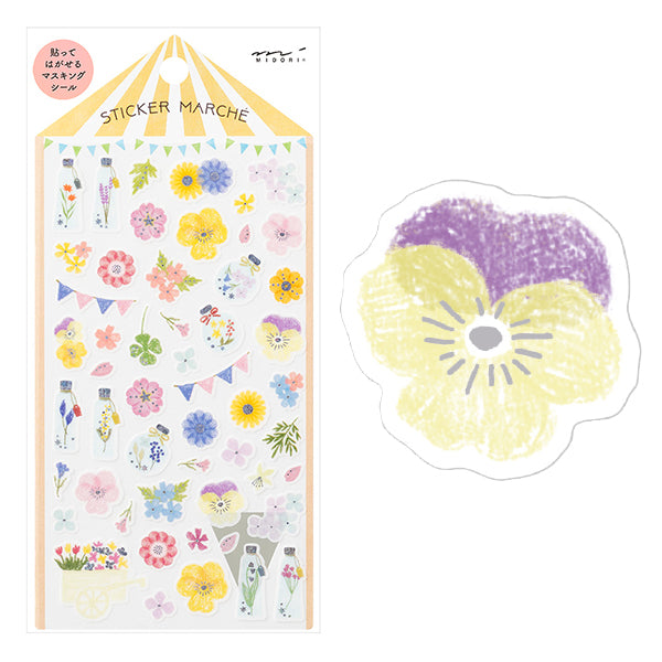 Midori Foil Transfer Sticker - Flower