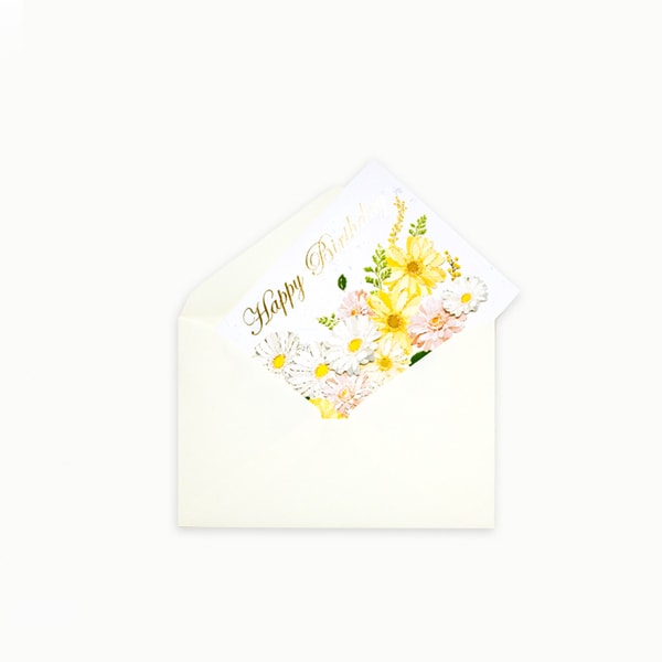 D'Won-Karte Alles Gute zum Geburtstag Gerbera