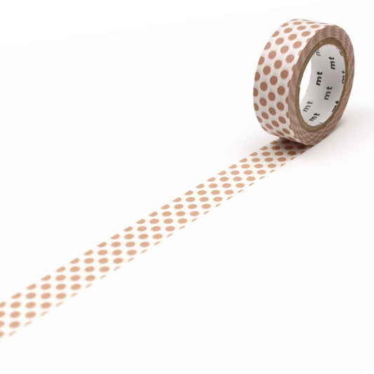 MT Deco Washi Tape Dot Milk Tea