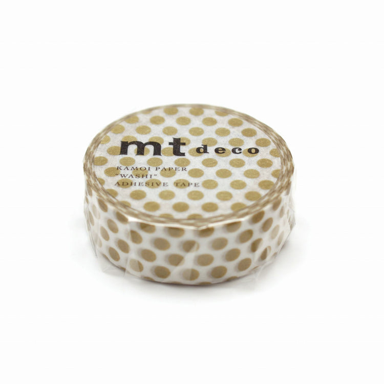 MT Deco Washi Tape Dot Gold 2