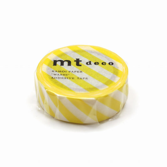 MT Deco Washi Tape Stripe Zitrone