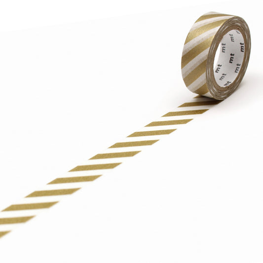 MT Deko Washi Tape Streifen Gold 2