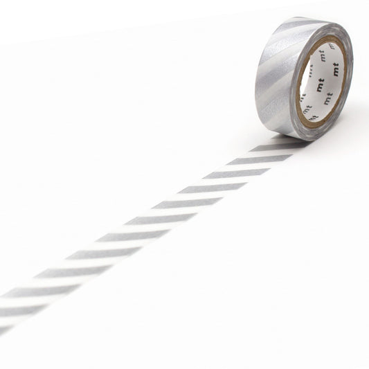MT Deco Washi Tape Streifen Silber 2