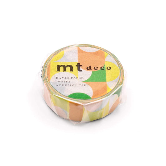 MT Deco Washi Tape Half Circle Yellow Green