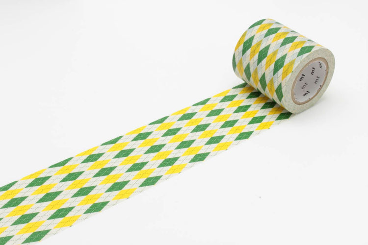 mt Casa 50mm Argyle Green wide washi tape (MTCA5080) | Washi Wednesday