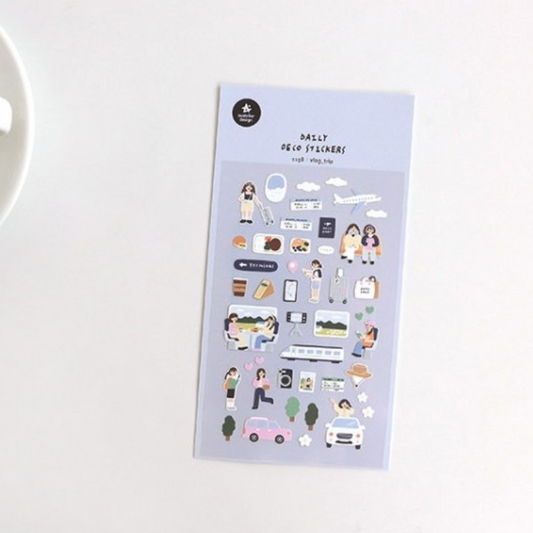 Suatelier Daily Deco Sticker - Vlog Trip
