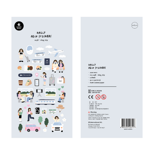 Suatelier Daily Deco Sticker - Vlog Trip