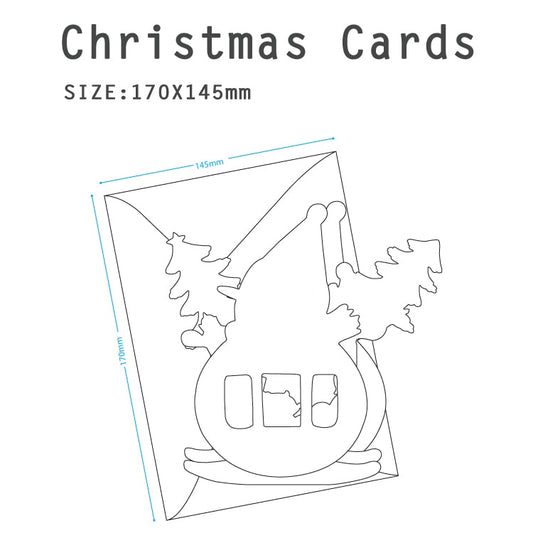 D'Won 3D Pop Up Card Card Snowmen On Ski