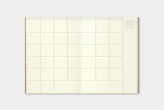 Traveler's Notebook Refill 006 (Passport Size) - Monthly Diary | Washi Wednesday