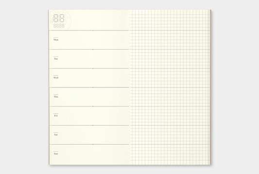 Traveler's Notebook Refill 019 (Regular Size) - Weekly Diary + Memo | Washi Wednesday