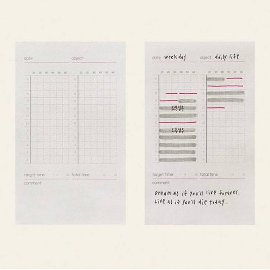 Suatelier Sticky Memo Time Table