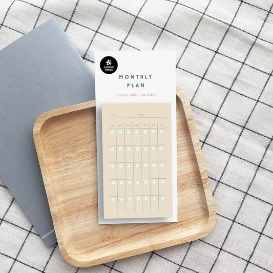 Suatelier Sticky Memo Monthly Plan