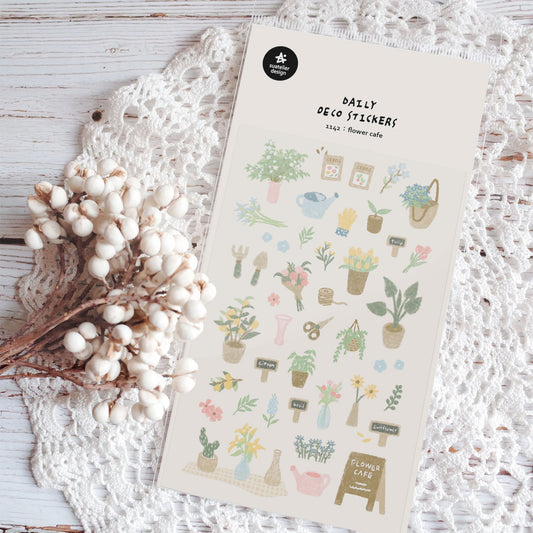 Suatelier Flower Cafe Sticker