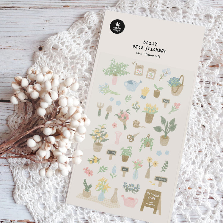 Suatelier Flower Cafe Sticker