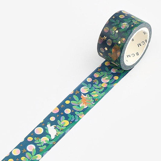 BGM Little World Starry Night Forest Washi Tape