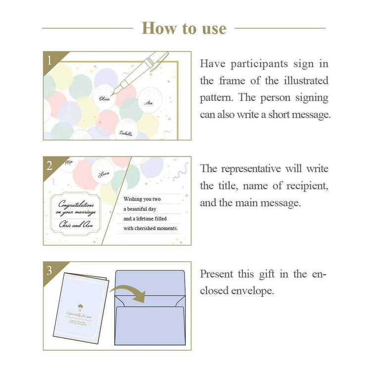 Midori Folded Signature Board B6 With Envelope - Balloon