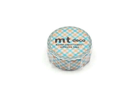 MT Deco Washi Tape Overlapping Orange Checkered