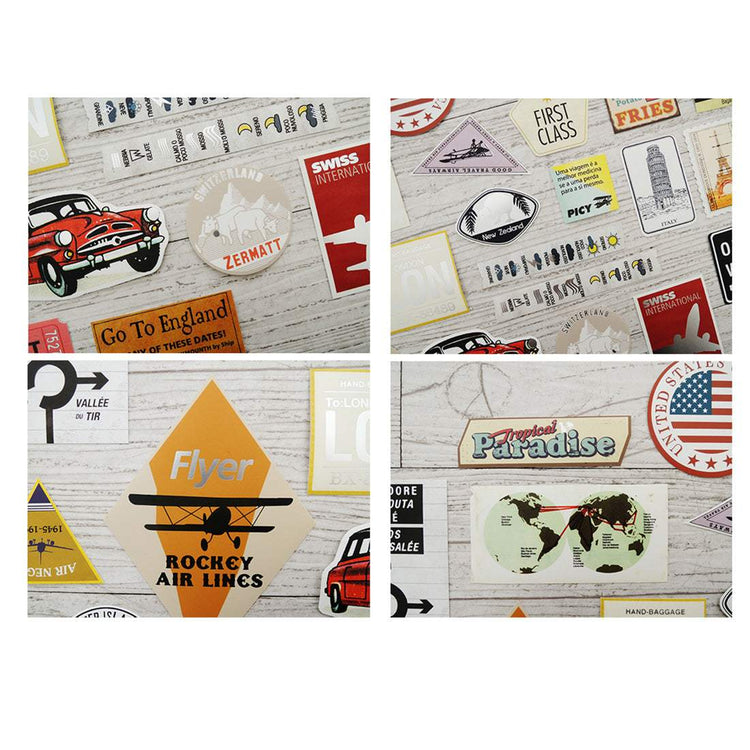 Suatelier Travel Luggage Sticker Pack - Vintage Labels