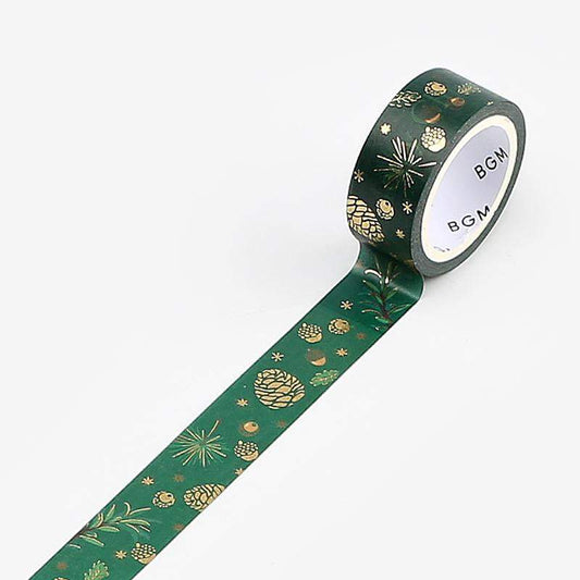 BGM Christmas Pine Cones Masking Tape