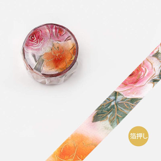 BGM Aquarell Blumen und Rosen Washi Tape