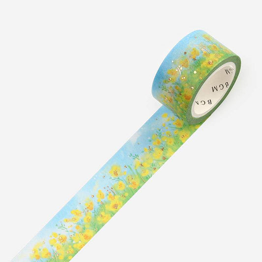 BGM Yellow Flower Field Washi Tape