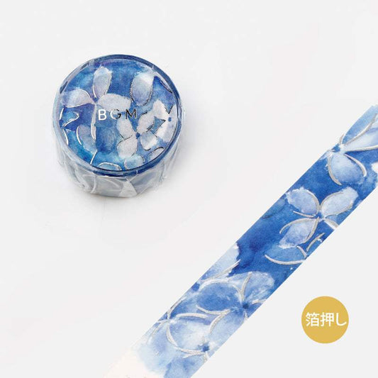 BGM Watercolor Flower, Hydrangea Washi Tape