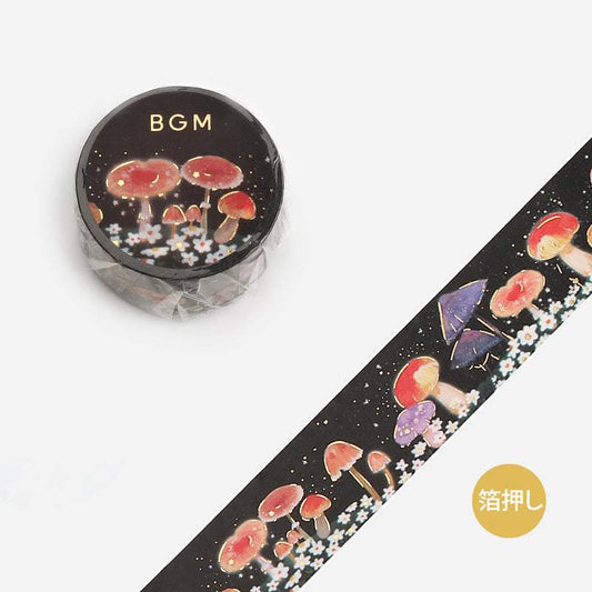 BGM Mushroom at Night Washi Tape