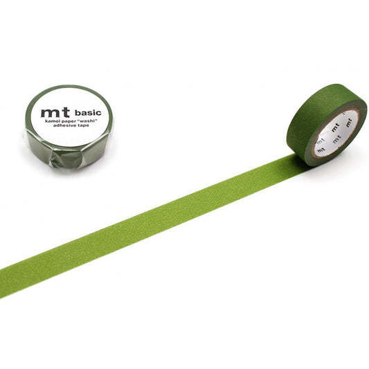 MT Basic Washi Tape Matt Olivgrün 7m