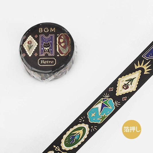 BGM Retro Dark Washi Tape